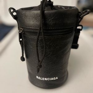 Black Unisex Crossbody AUTHENTIC Balenciaga Weekend Explorer Bag